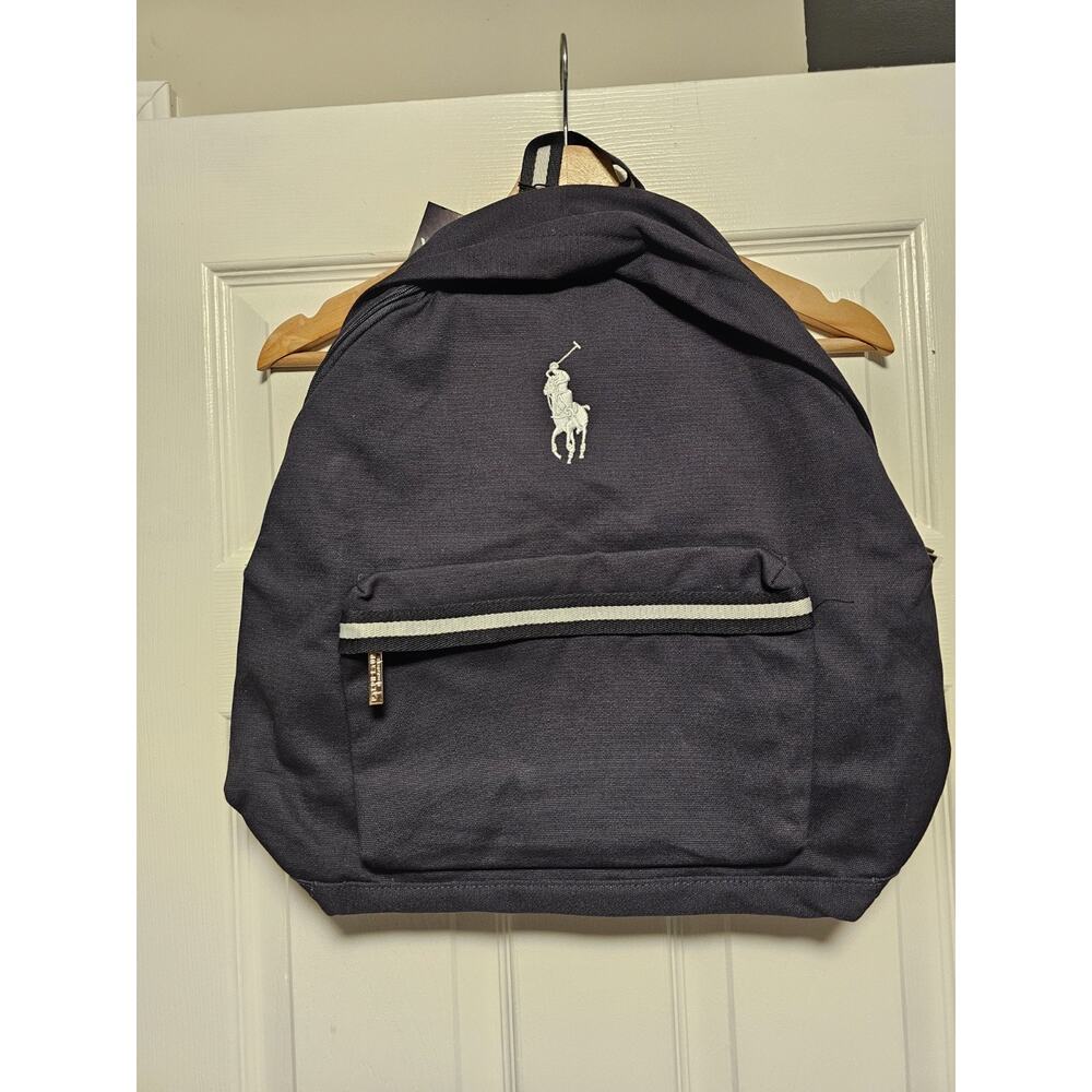 RALPH LAUREN Polo Backpack Dark Blue School Gym Weekender Bag NWT